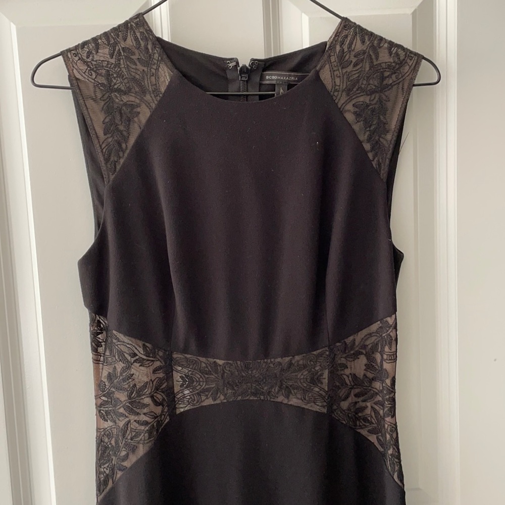 BCBGMAXAZRIA Black Sleeveless Gown